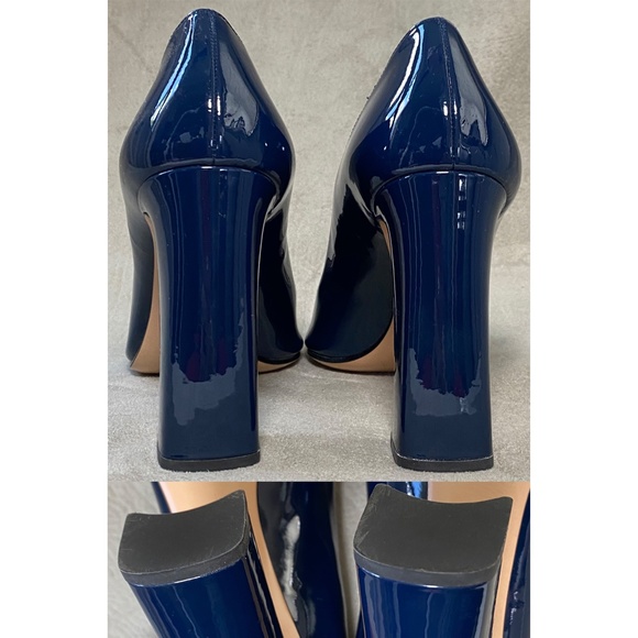 SOLD $$$ PRADA 39 Patent Leather CALZATURE DONNA VERNICE 4" Heel Open toe Pump - Picture 8 of 12